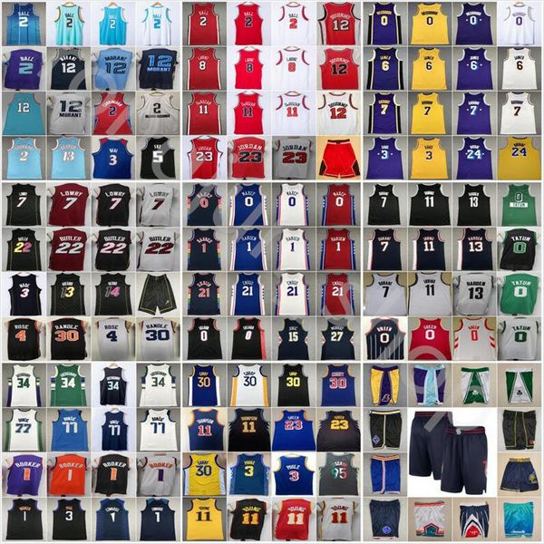 

2022 75th basketball joel embiid harden maxey kevin durant ja morant stephen curry lamelo ball lillard young zach lavine derozan devin booke, Black;red