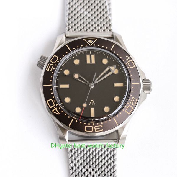 

orf maker super version watches 42mm james bond 007 300m titanium no time to die sapphire cal.8806 movement mechanical automatic mens watch, Slivery;brown