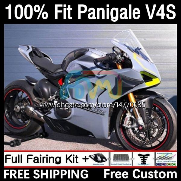 Carrozzeria OEM per DUCATI Panigale V 4 V4 S R V4S V4R 2018 2019 2020 2021 Body Kit 1DH.29 Street Fighter V4-S V4-R 18-21 V-4S V-4R 18 19 20 21 Carenatura stampaggio iniezione Grigio lucido