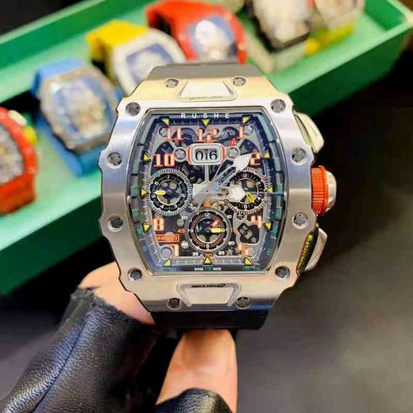 

watches wristwatch designer luxury mens mechanics watches richa milles wristwatch mechanical mens automatic imported movement wine barrel t, Slivery;golden