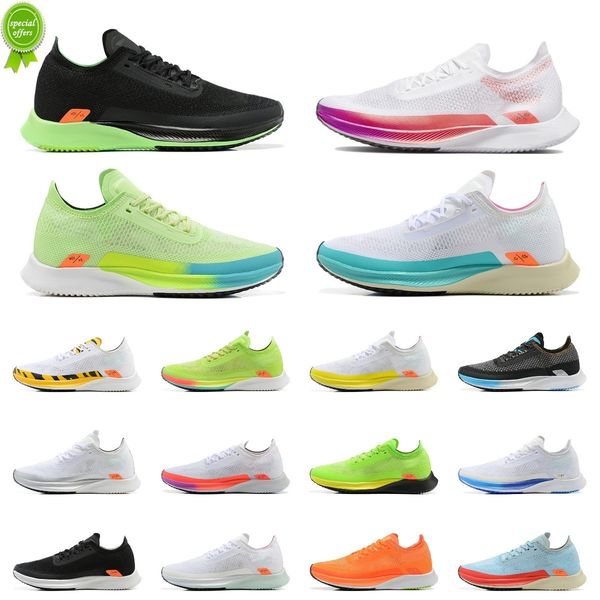 

fashion 2022 women mens streakfly proto running shoes with socks black green blue orange pn dust white sliver pink mesh trainers casual