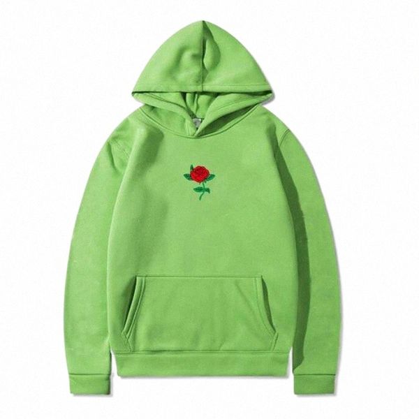 

men's hoodies & sweatshirts harajuku hoodie sweatshirt men fashion streetwear rose flower print pullover mens hoody hooded clothesmen&, Black