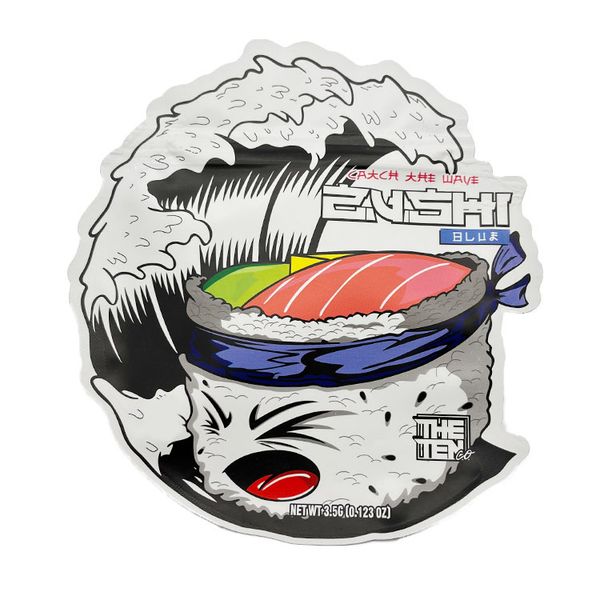 

in stock the ten co blue zushi mylar bags v3 3.5g die-cut heat sealable aluminum foil cali pack with zipper