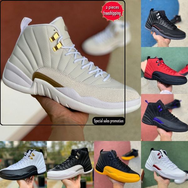 

jumpman utility grind 12 12s mens high basketball shoes royalty playoff indigo flu game dark concord ovo white reverse taxi fiba gamma blue, Black