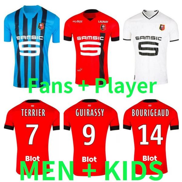 

stade rennais 22 23 soccer jerseys rennes shirts santamaria bade 22 23 camavinga bourigeaud niang doku hunou maillots de men kids kit footba, Black;yellow