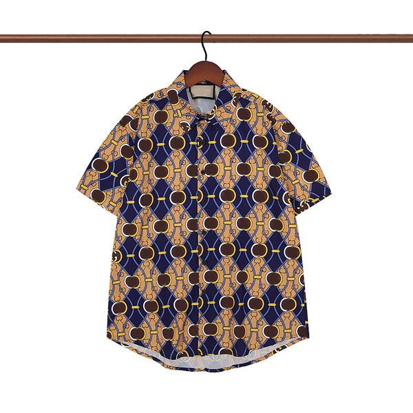 

2022 men's t-shirt fashion lapel shirt summer outdoor loose fresh casual printed button short sleeve hawaiian beach party style shirt, White;black