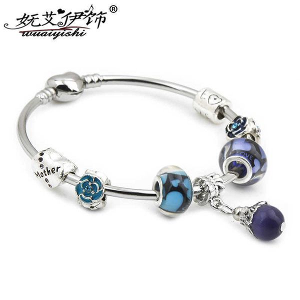 

letter love new bracelet diy basic set blue shining, Black