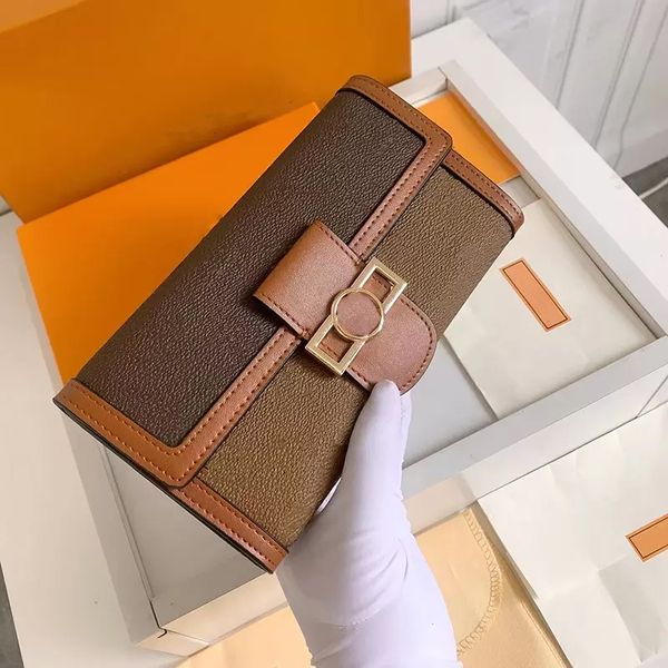 

fashion purse card holder carry around women money cards coins bag men leather purse long business wallets 20cm & 12cm with box, Red;black