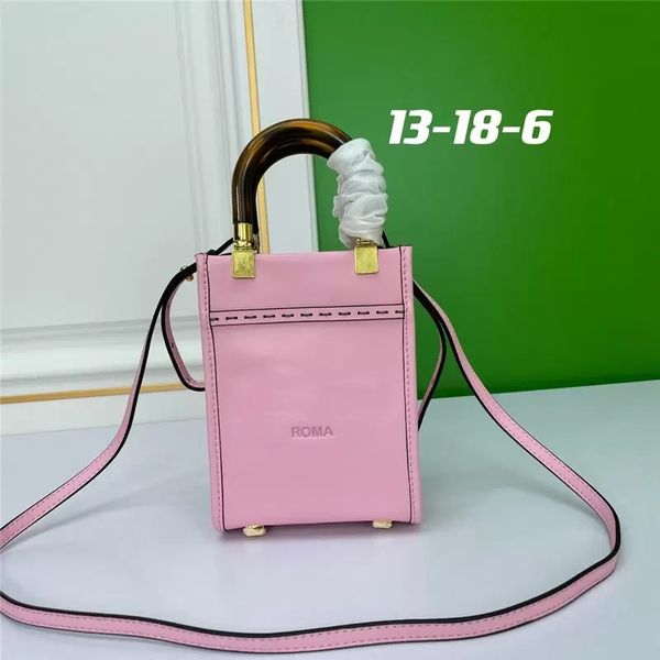 

designer luxury handbag purse lady's bag sunshine shopper tote leather pink mini fashion shoulder bags size:13*18*6.5cm