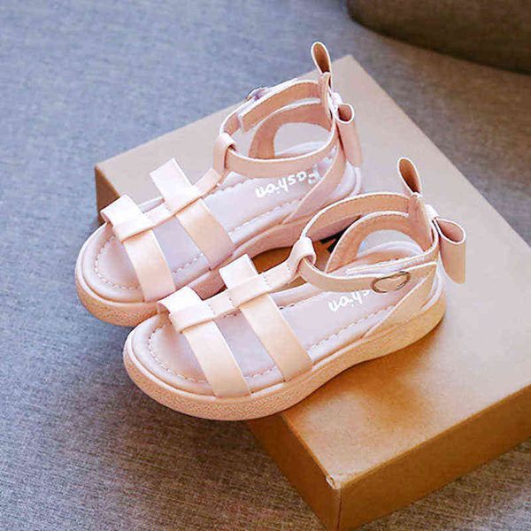 

girls roman sandals summer fashion children princess sandals casual soft sole non-slip girls beach sandals kids shoes for girl g220523, Black;red