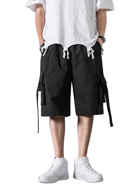 

men buckle strap cargo shorts c6jt#, White;black