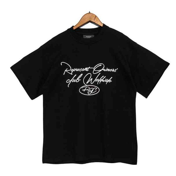 

version correct tide brand present basic letter printing loose men's and women's couple short sleeve t-shirt, White;black