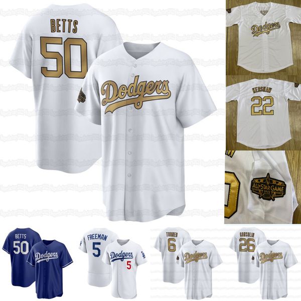 

mookie betts 2022 all star dodgers jersey trea turner cody bellinger clayton kershaw tony gonsolin justinturner thompson max muncy chris tay, Blue;black