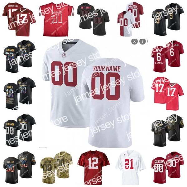 

james ncaa mens alabama crimson tide football stitched jersey 3 cal vin ridley damien harris 4 jerry jeudy 2 jalen hurts 13 tua tagovailoa h, Black