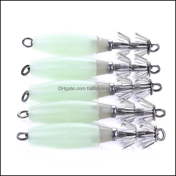 

5pcs/lot 10cm 15.5g squid jigs wood shrimp hooks luminous cuttlefish artificial bait drop delivery 2021 baits lures fishing sports outdoor