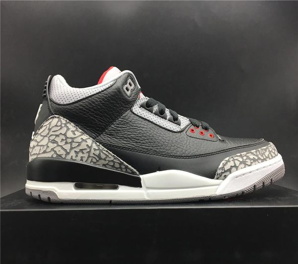 

jumpman 3 cement basketball shoes man sneakers 854262-001 genuine leather