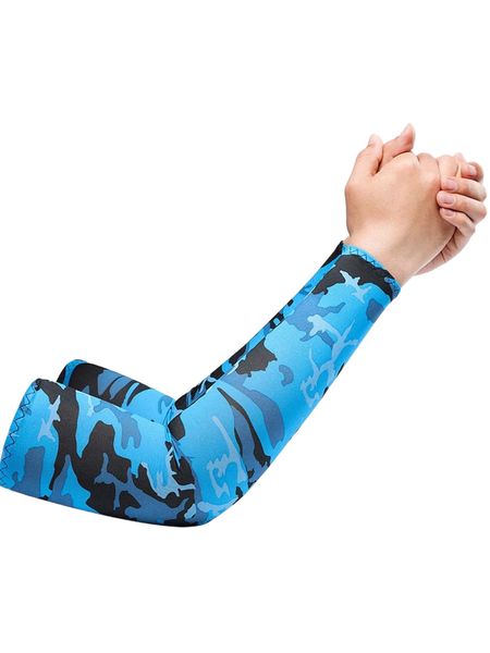 

2pcs camo print sun protection arm sleeves w0sr#, Gray