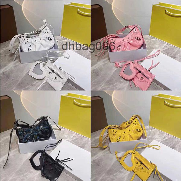 

handbags le caogle 2022 bags lecagole designer shoulder handbags motorcycle half cross body purse rivet leather bag 9b86