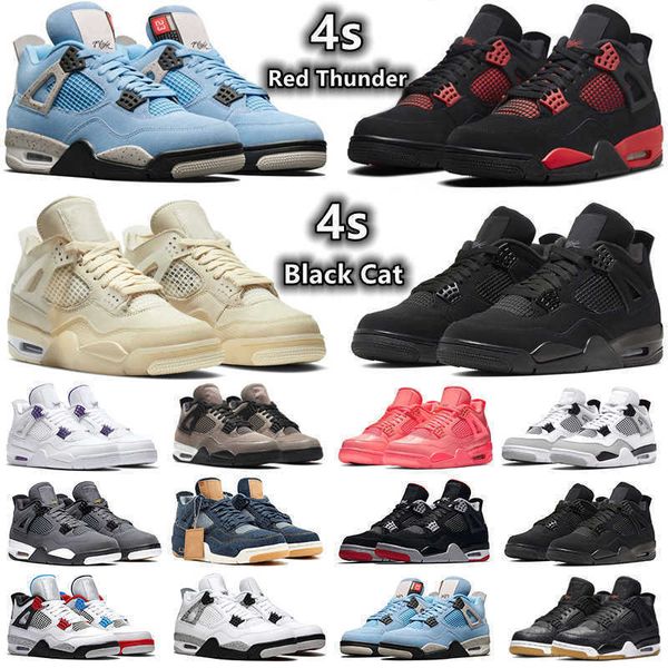 

high 4s 4 basketball shoes university blue white oero shimmer black cat lightning union noir fire red bred pure money metallic purple green