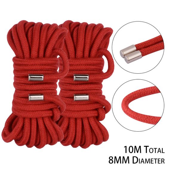 10M 8MM Thicken Shibari Art Corda Bondage Slave Restraint Sexy Toys For Couples Hogtie Fetish Harness Adult Games Wholesales Price