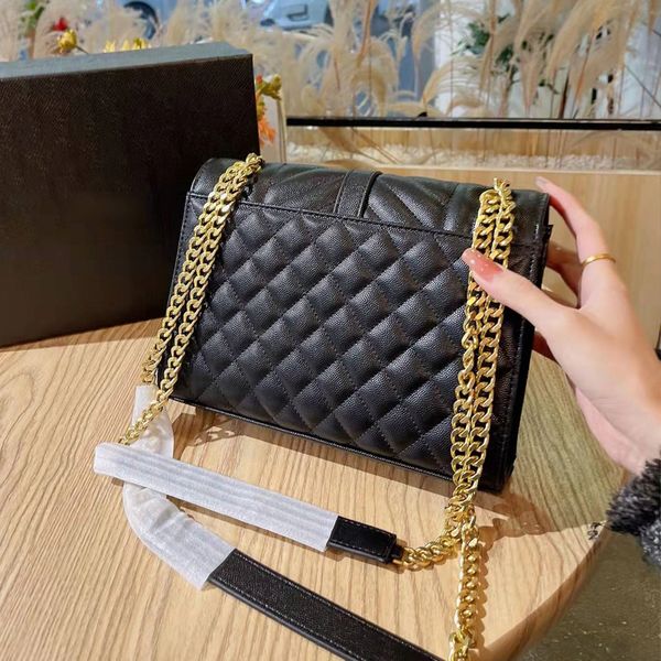 

ladies shoulder bag tote designer luxury set for women female brand crossbody porrtable messenger chess black gold buckle