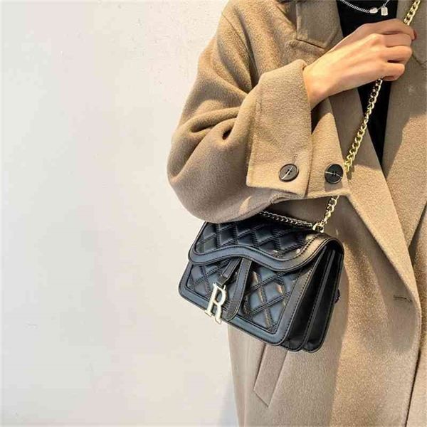 

75% off clearance outlet sale bag fashion texture chain ins trendy foreign style one shoulder small square bag uf8p