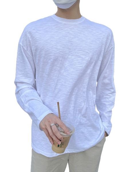 

dazy men solid drop shoulder tee e2n7#, White;black