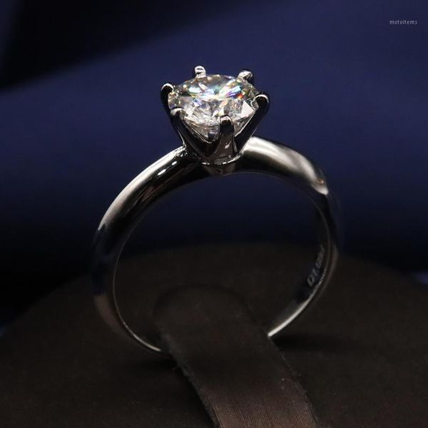 

cluster rings 925 sterling silver moissanite ring brilliant cut 1ct 2ct 3ct test possitive anniversary wedding daily gift, Golden;silver