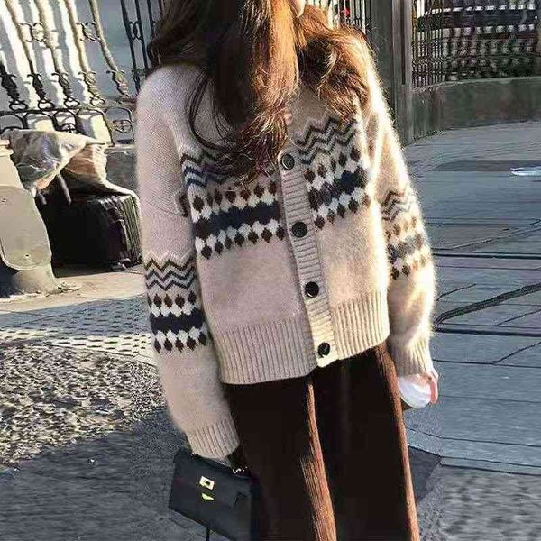 

women's sweaters spring and autumn gentle lazy style wear with knitted sweater cardigan women's lingge loose skin jacket aetl, White;black