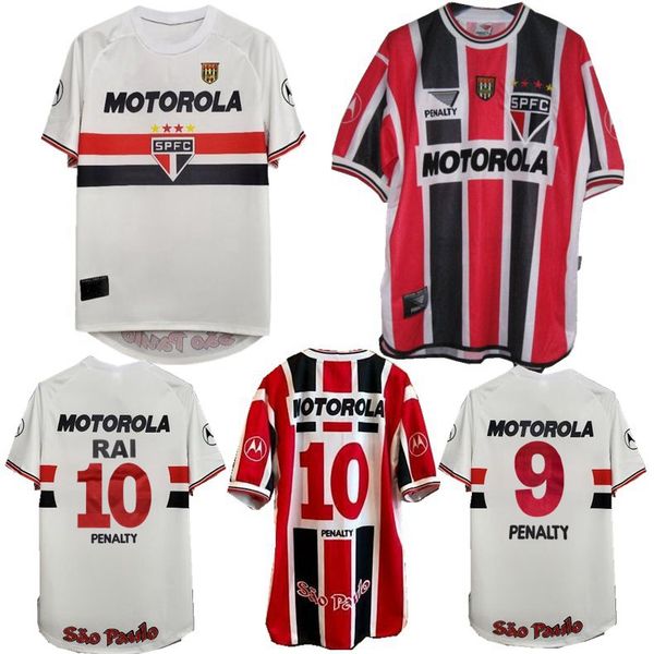 

2000 sao paulo retro soccer jersey 99 00 rai evair edu edmilson baptista vintage classic football shirt, Black;yellow