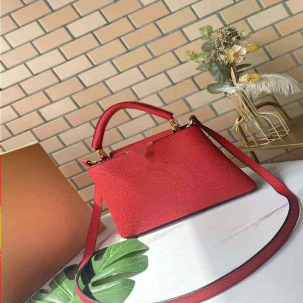 

louiseity 1 viutonity style clutches and luxury classic fashion handbag bags women texture brand unique birthday gift m48870 size 27x18 hkex, Red;black