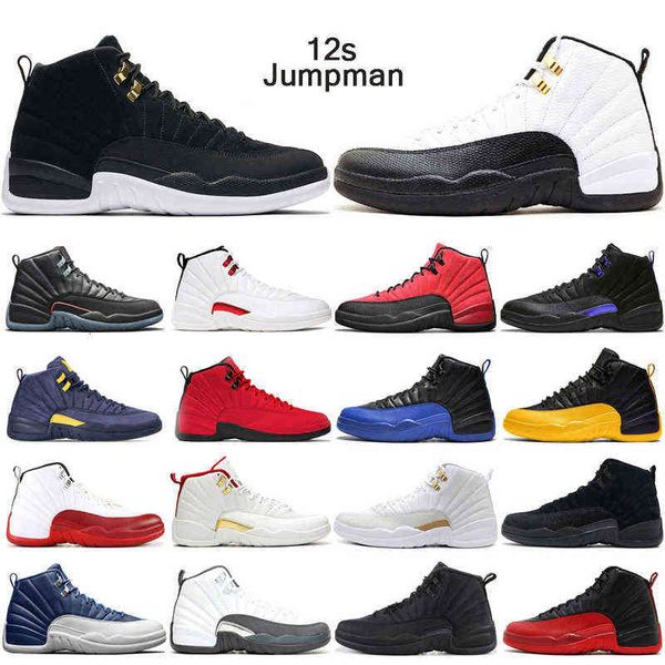 

r jumpman 12s outdoor shoes 12 utility reverse flu game dark concord university blue cherry master mens trainers sport sneakers