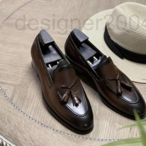 

dress shoes designer men's fashion trend business casual shoes solid color pu thin belt tassel decorative men's zz378 9bgo, Black