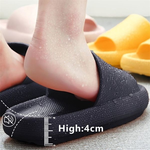 

original orthopedic cloud slipper nonslip sandal summer female slippers soft flip flops bathroom home for women men 220611, Black