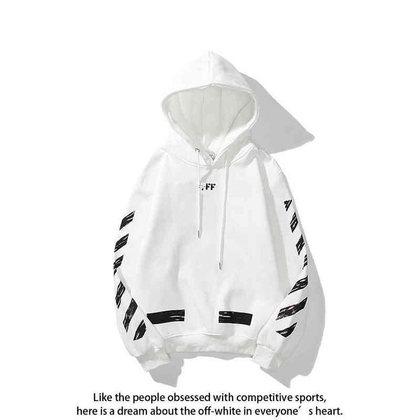 

%60 off style trendy fashion sweater painted arrow crow stripe loose hoodie men's and women's coatjqm1, Black