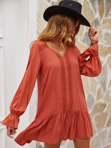 

rusttydustty embroidery appliques flounce sleeve ruffle hem dress z9ot#, Black;gray