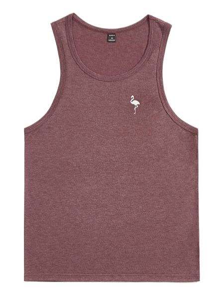 

men flamingo print tank e1gj#, White;black