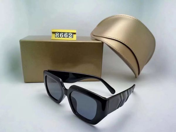

2022 new fashion luxury8662 men and woman brand designer sunglasses oversized square luxury sunglasses gradient lens vintage 100%uv with box, White;black
