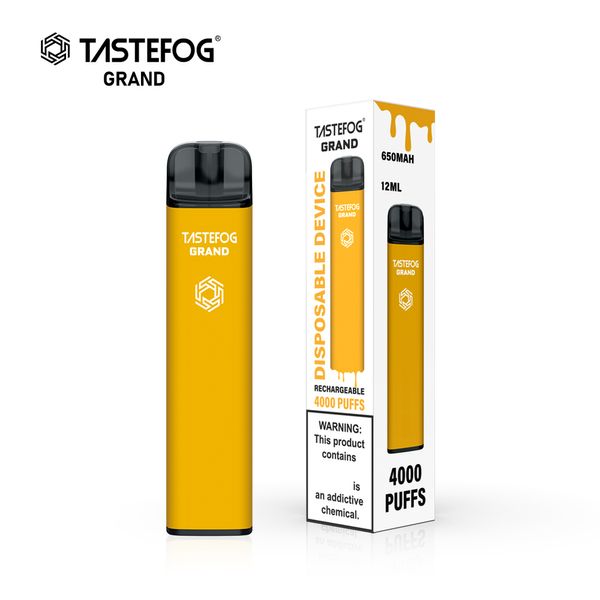 QK Tastefog 4000 bouffées Vape Pen Vente en gros Jetable Cigarette Électronique 5% 12ml Rechargeable 650mAh Batterie Pour L'Amérique Australie Marché