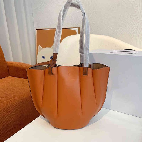 

foldable shell tote bags women folding process handbag shoulder leather designer brand crossbody female bucket 220323