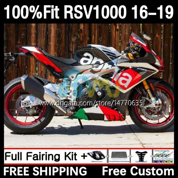 Moldões de injeção para abril RSV4 RSV 1000 RSV-1000 RSV1000 R RR 16 17 18 19 BODYWORK 5DH.8 RSV1000RR 2016 2017 2018 2019 RSV1000R 16-19 OEM Body Black Flames Black Flames