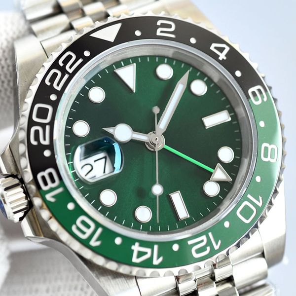 

watch mens watch automatic movement sapphire waterproof 40mm stainless steel strap fashion wristwatchs, Slivery;brown