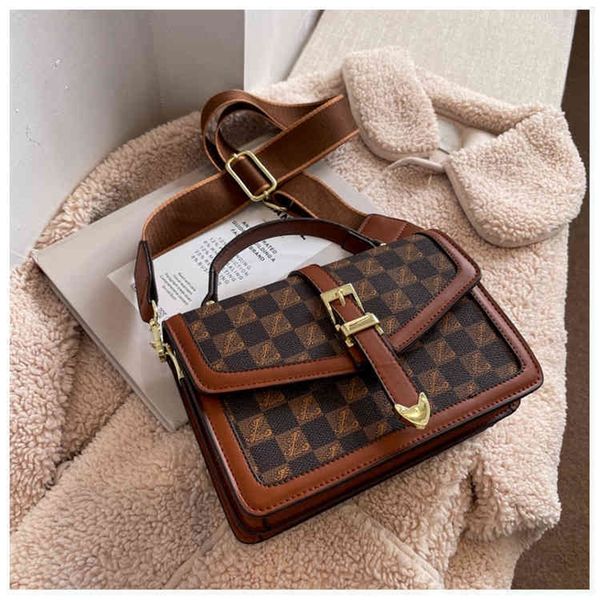 

clearance 62% off bag autumn and winter single shoulder diagonal handbag fashion checkered texture foreign style bag