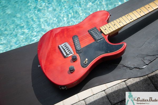 

yamah a super jam 500 (sj-500) persimmon red - flamed maple neck electric guitar