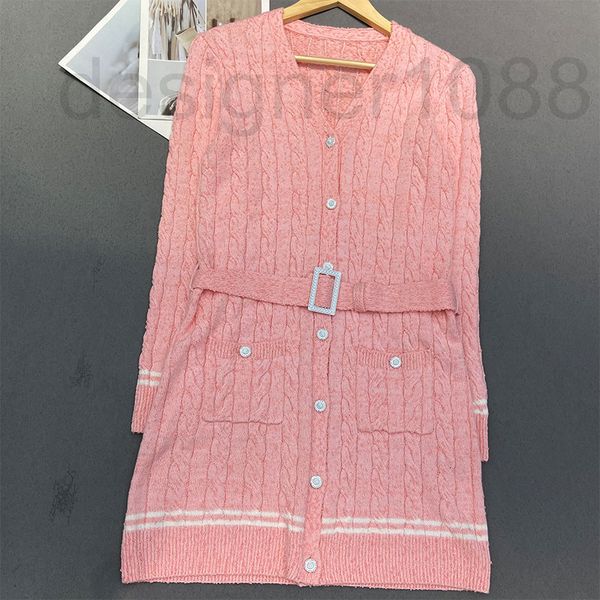 

women's sweaters designer 2022 small fragrance series women's medium and long v-neck cardigan fashionable simple loose single brea, White;black