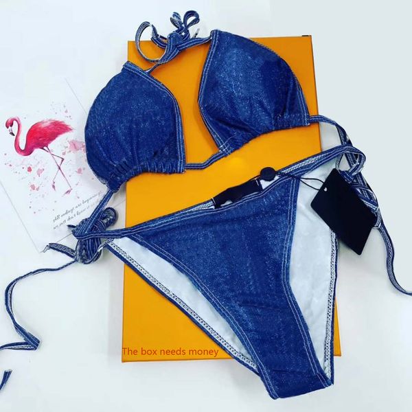 

619s en three-point swimsuit fashion summer two-piece bikini suits set with letters beach bathing suits swimwear clothing high-quality, White;black