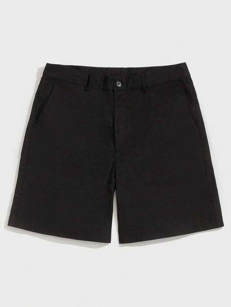 

romwe guys solid shorts x3xn#, White;black