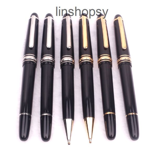

luxury msk-145 black resin rollerball pen ballpoint fountain pens stationery office school supplies with serial number high quality, Blue;orange