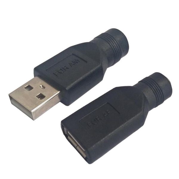 Diğer Aydınlatma Aksesuarları 5.5 2.1mm DC Kadın Güç Jack - USB 2.0 Tip A Erkek Fiş Soketi 5V fişleri DIY konektör adaptörü Laptoper