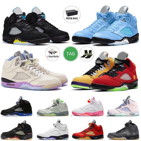 

2023 new with box jumpman 5 basketball shoes dj khaled mens women og 5s sneakers us 13 offs white unc aqua nior pinksicle mars for her sail